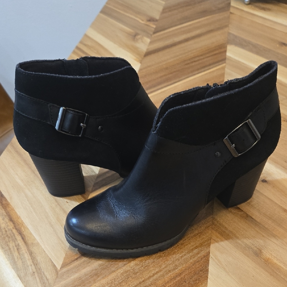Clarks Black Ankle Boots